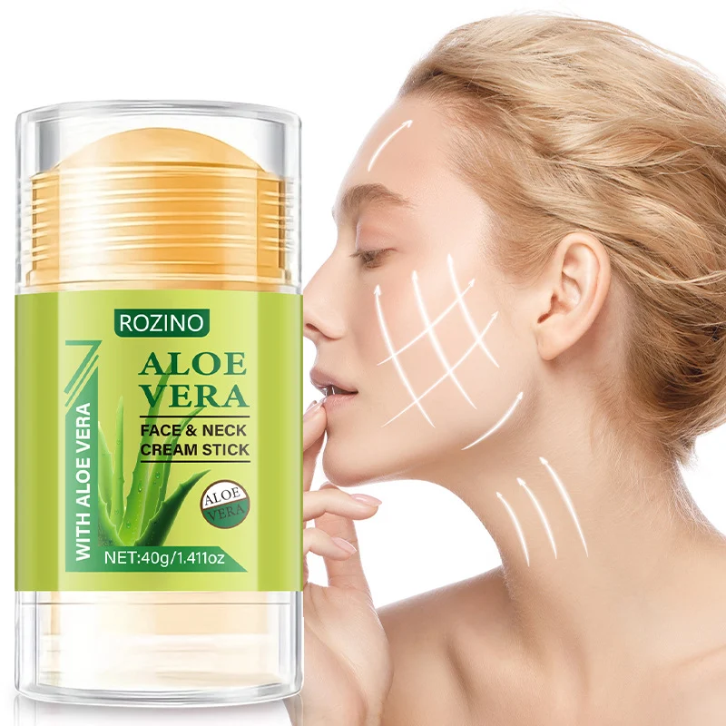 Aloe Vera Face and Neck Cream Stick for Lifting and Tightening, Anti-Wrinkle Moisturizing Essence Stick, 40g