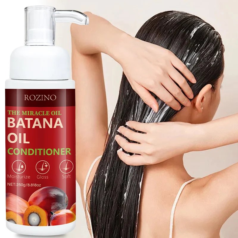 Batana Oil Conditioner for Frizz Control and Deep Repair, ROZINO Long-Lasting Fragrance Hair Treatment 250g