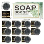 Black Shampoo Soap Grey Coverage & Moisturizing 60g Plant Extract Hair Cleansing Bar