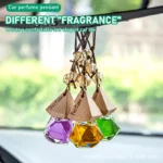 Car Air Freshener Paper Pendant ROZINO Long-Lasting Scent Deodorizer for Wardrobe and Home