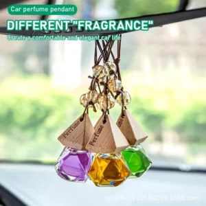 Car Air Freshener Paper Pendant ROZINO Long-Lasting Scent Deodorizer for Wardrobe and Home
