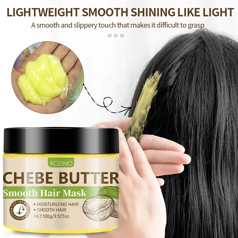 Chebe Butter Hair Mask for Frizzy Hair Deep Moisturizing & Smoothing Treatment (100g)