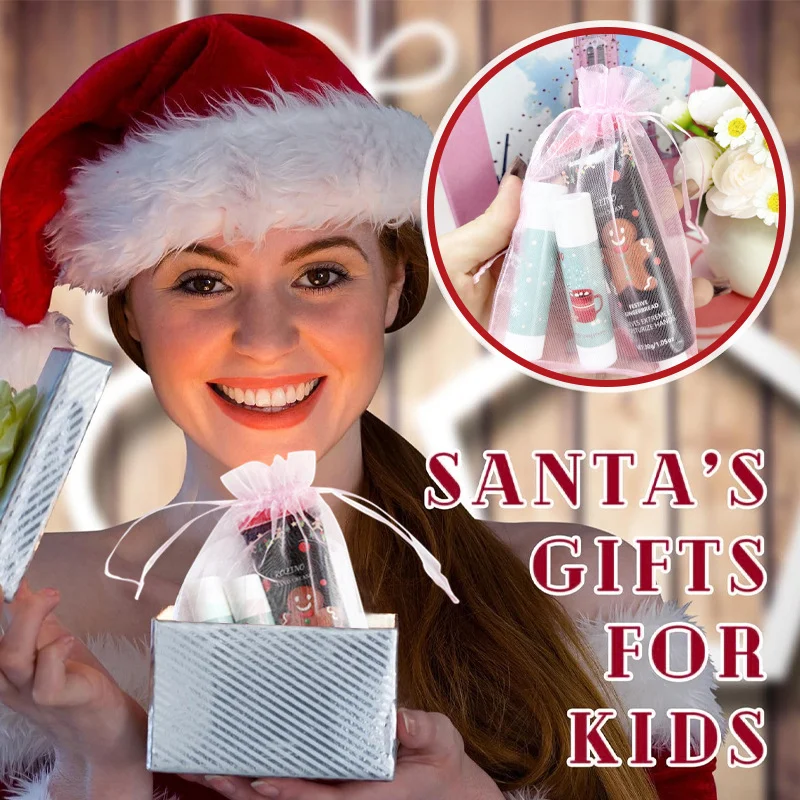 Christmas Hand Cream and Lipstick Gift Set Moisturizing Gingerbread Festive Skin Care Kit