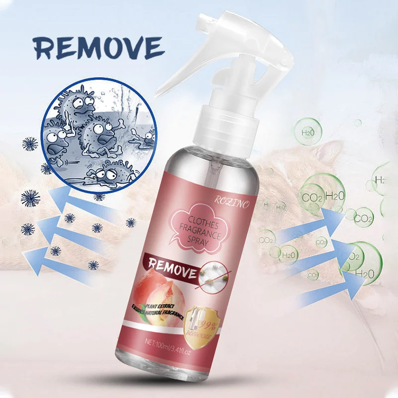 Clothing Fragrance Spray ROZINO Fabric Deodorizer and Long-Lasting Odor Remover 100ml