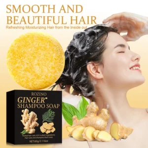 Ginger Shampoo Bar for Hair Loss Control and Scalp Health, 60g