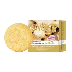 Ginger Shampoo Bar for Hair Loss Prevention, Thickens Hair, Strengthens Roots, Repairs Split Ends