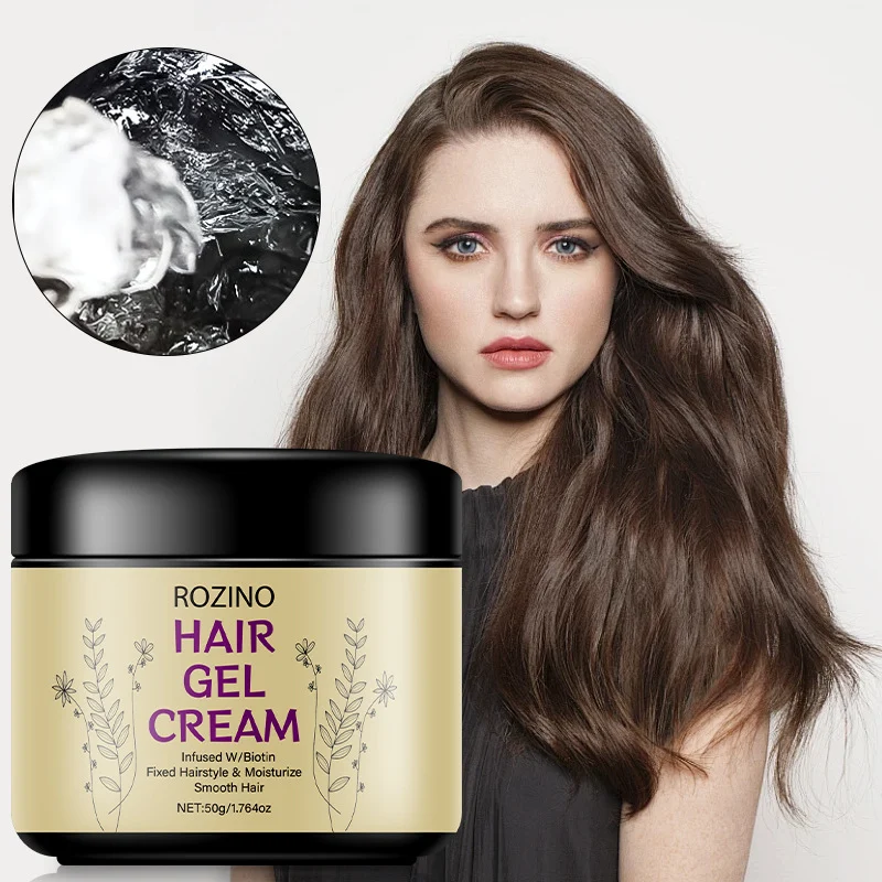 Hair Gel Cream for Broken Hair Styling & Long-Lasting Hold with Biotin 50g