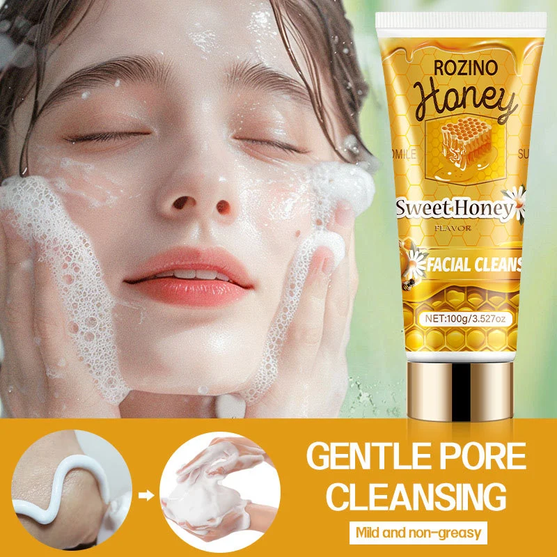 Honey Amino Acid Facial Cleanser Deep Pore Cleansing & Oil Control Brightening Face Wash 100g