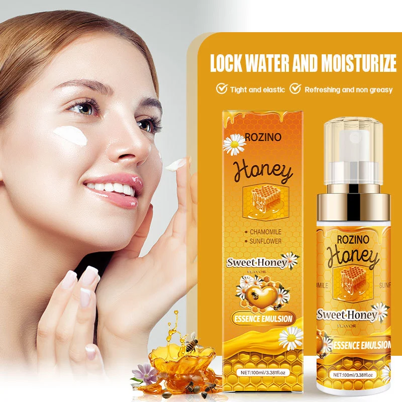 Honey Essence Emulsion ROZINO Moisturizing Facial Lotion for Hydrated and Elastic Skin 100ml