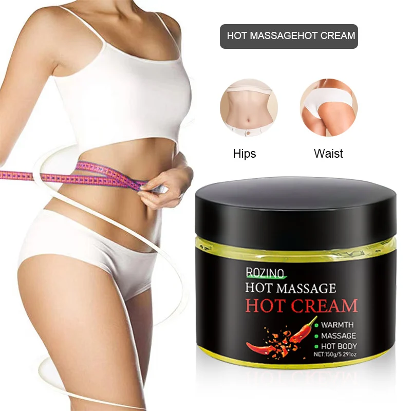 Hot Massage Cream for Fat Burning and Skin Firming with Chili Essence - 150g ROZINO Body Sculpting Cream