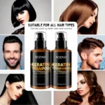 Keratin Shampoo and Conditioner Set for Frizz Control and Smooth Hair, ROZINO 400g Hair Care Kit