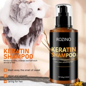 Keratin Shampoo for Deep Cleansing and Anti-Dandruff ROZINO Scalp Oil Control 200g