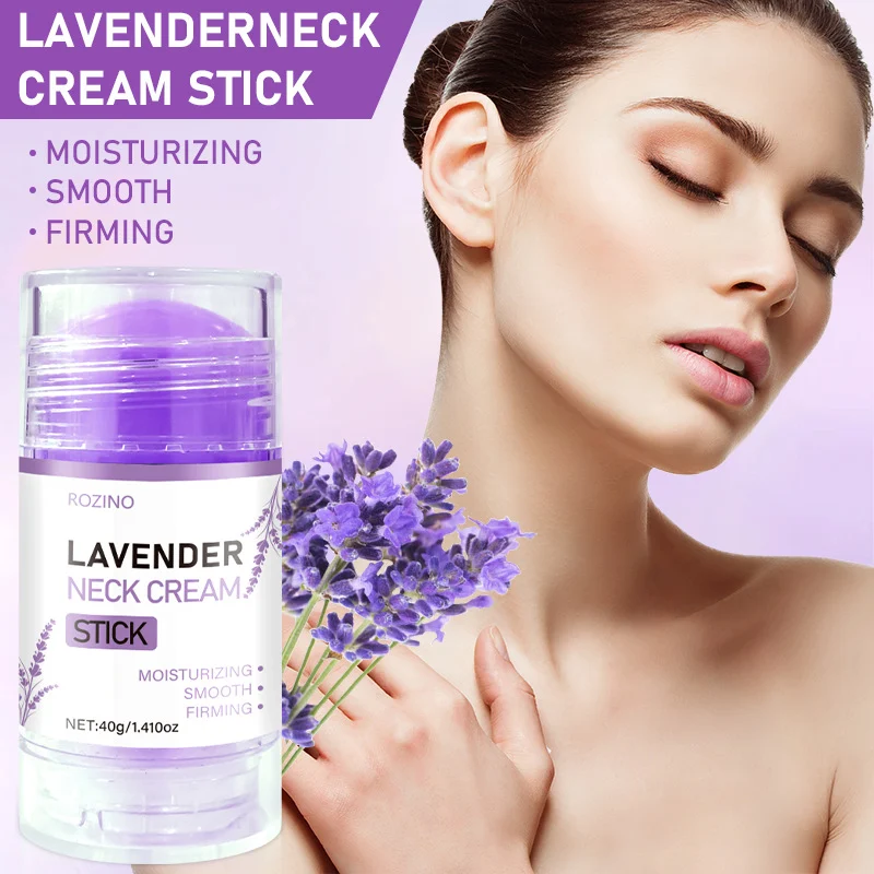 Lavender Neck Cream Stick for Firming and Lifting ROZINO Anti-Wrinkle Moisturizing Balm 40g