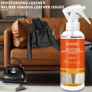 Leather Cleaning Spray Waterless Decontamination and Moisturizing Honey Formula for Sofas, Bags, and Shoes 100ml