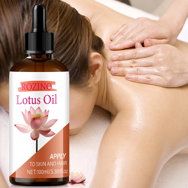 Lotus Essential Oil for Body Massage and Hair Care - 100ml Moisturizing Skin & Scalp Treatment