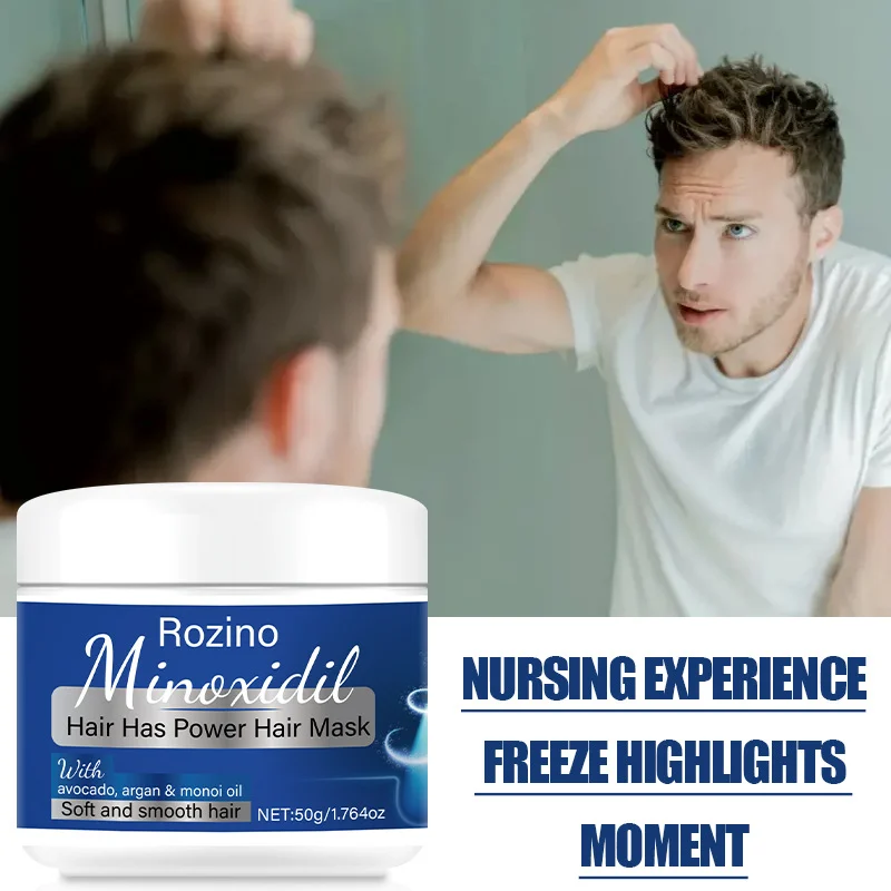 Minoxidil Hair Mask for Men Deep Moisturizing & Smoothing Steam-Free Treatment with Argan Oil 50g