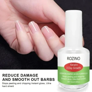 Nail Growth Oil & Cuticle Revitalizer ROZINO Keratin Treatment for Repairing Peeling and Chipping 16ml