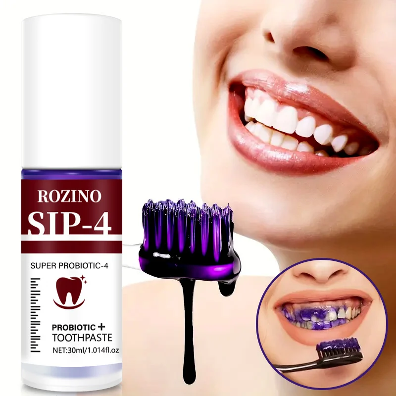 Probiotic Toothpaste Purple Teeth Whitening Color Corrector for Deep Cleaning and Gum Care 30ml