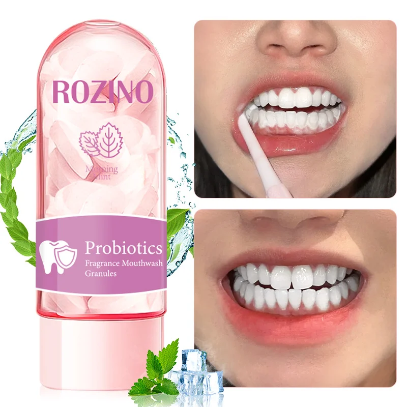 Probiotic Solid Toothpaste Granules for Fresh Breath and Portable Oral Care - 30pcs Mouthwash Tablets