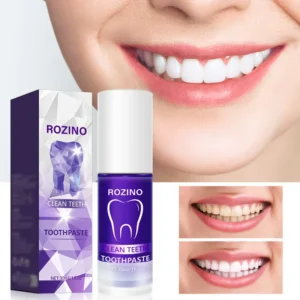 Purple Toothpaste Color Corrector for Teeth Whitening and Deep Cleaning - ROZINO V34 60ml