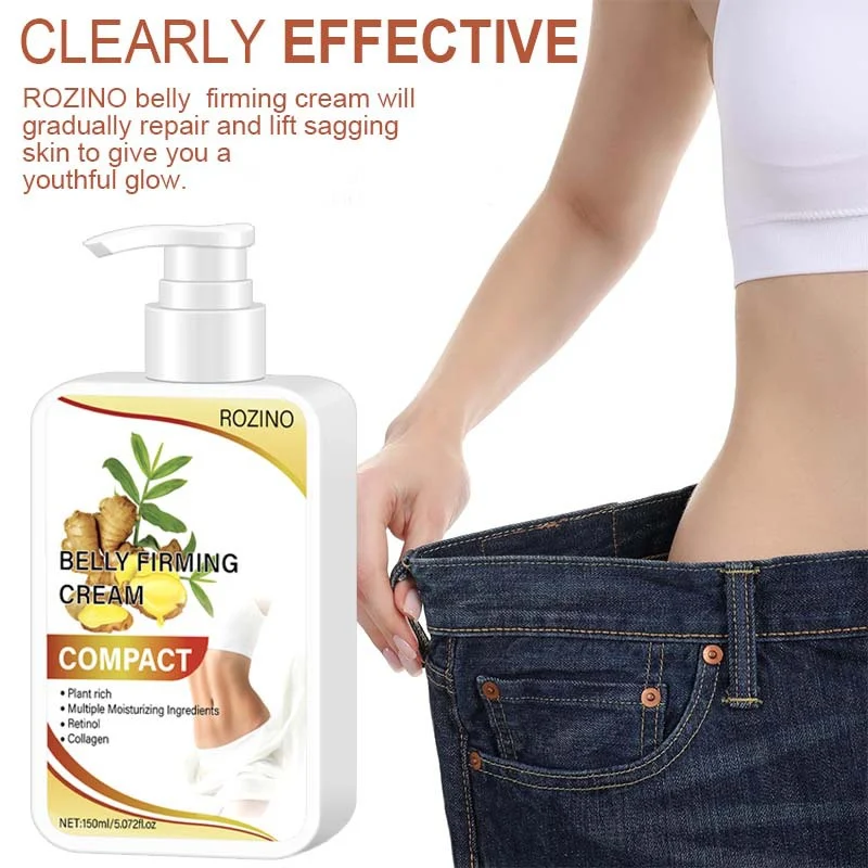 Belly Firming Cream for Skin Tightening and Body Sculpting - ROZINO Retinol & Collagen Formula 150ml