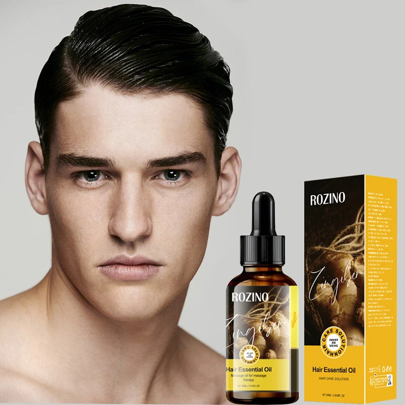 ROZINO Ginger Hair Essential Oil - Nourishing & Smoothing Treatment for Dry Damaged Hair - Jojoba & Camellia Blend (30ml)