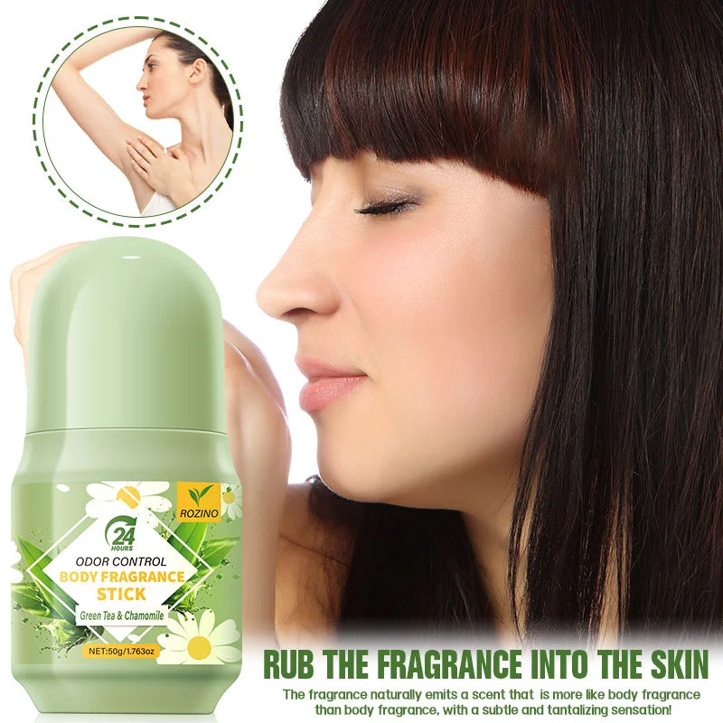 Antiperspirant Deodorant Stick ROZINO Green Tea & Chamomile Long-Lasting Body Fragrance 50g