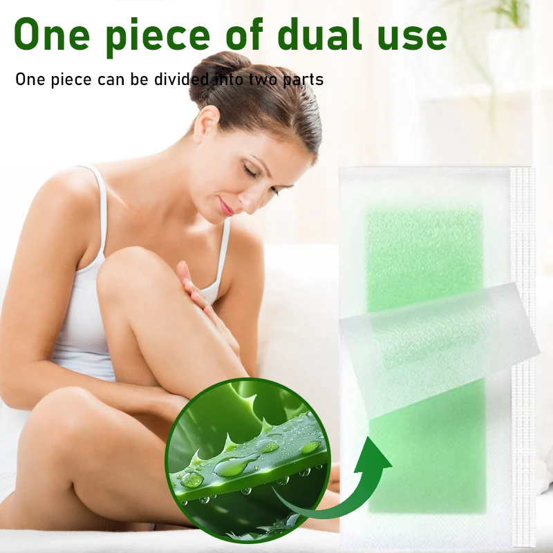 Hair Removal Wax Strips ROZINO Aloe Vera & Mint Gentle & Smooth Skin 30 PCS