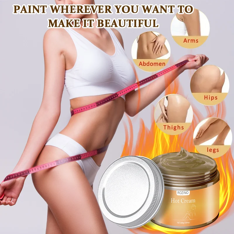 Hot Cream Sweat Enhancer & Firming Lotion - ROZINO Workout Body Gel for Abs, Legs & Arms (200g)