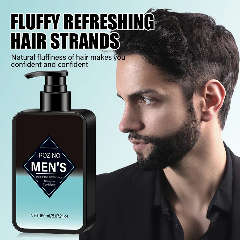 Men's 2-in-1 Shampoo and Conditioner ROZINO Multi-Effect Deep Cleansing & Moisturizing Formula (150ml)