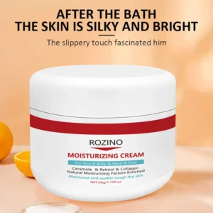 Moisturizing Cream for Face & Body ROZINO High Hydration Skin Smoothing Cream with Ceramide & Retinol 50g
