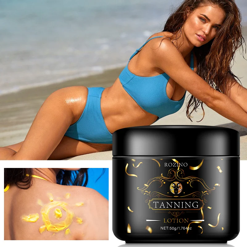 Self Tanning Lotion ROZINO Moisturizing Body Cream for Natural Bronze Glow 50g