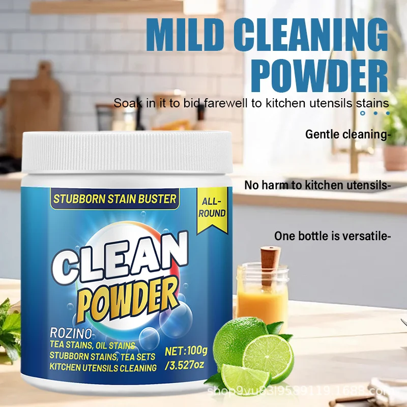 Stubborn Stain Buster All-Round Clean Powder - ROZINO Multi-Purpose Kitchen & Fabric Stain Remover (100g)