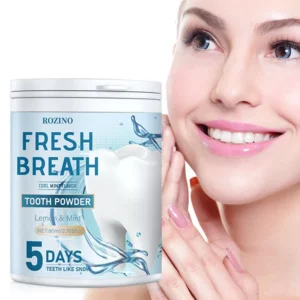 Teeth Whitening Powder 80ml Cool Mint & Lemon Flavor for Oral Care