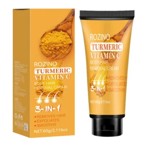 Turmeric Hair Removal Cream for Women & Men - All Body Areas - Gentle & Effective