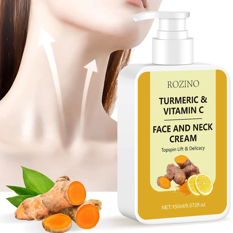 Turmeric Face and Neck Cream ROZINO Vitamin C Moisturizing & Lifting Firming Skin Care 150g