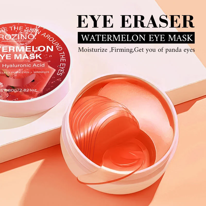 Watermelon Eye Mask Moisturizing & Firming Patches with Hyaluronic Acid for Dark Circles 60PCS