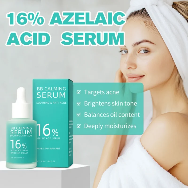 16% Azelaic Acid Serum for Acne Treatment & Dark Spot Correction - Soothing Face Serum for Redness Relief, Oil Control & Skin Brightening - 30ml
