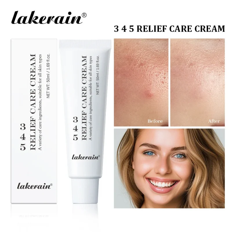 345 Relief Care Cream Facial Soothing Moisturizer with Niacinamide & Panthenol - Anti-Yellowing & Nourishing Formula (50ml)