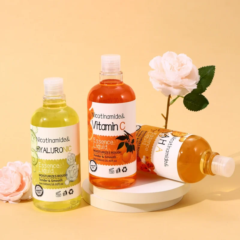 Hydrating Serum AHA & Vitamin C & Hyaluronic Acid Essence 500ml for Glowing Skin