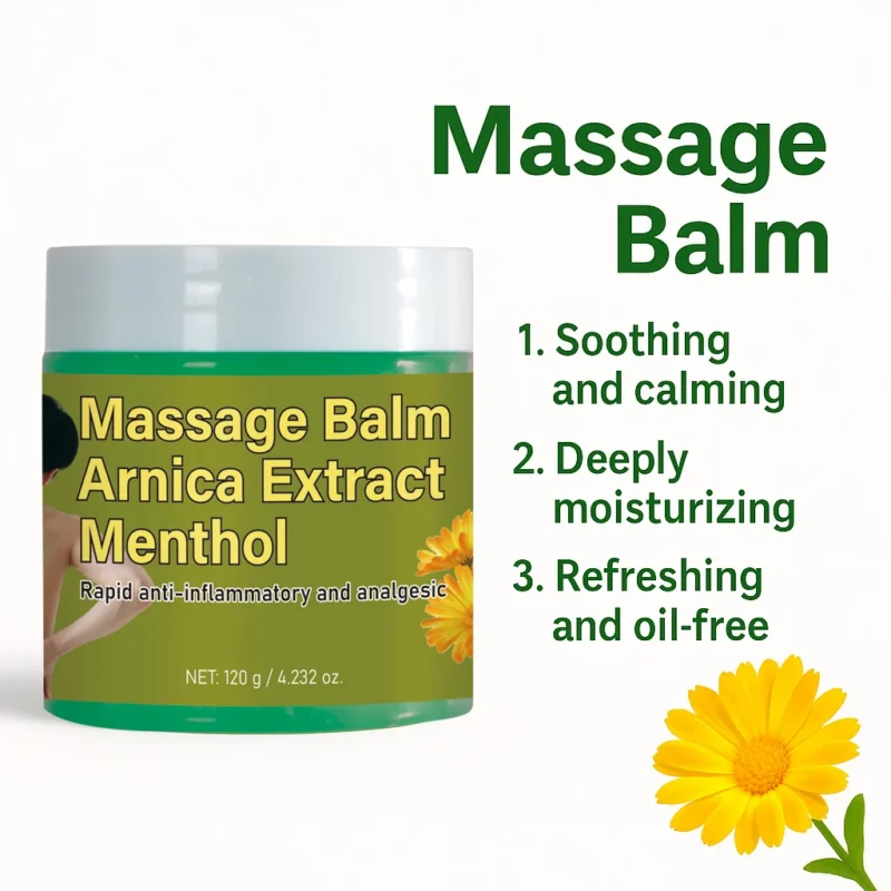 Arnica Massage Gel for Joint & Muscle Pain Relief - Soothing Cooling Balm for Neck, Shoulder, and Knee - 120g