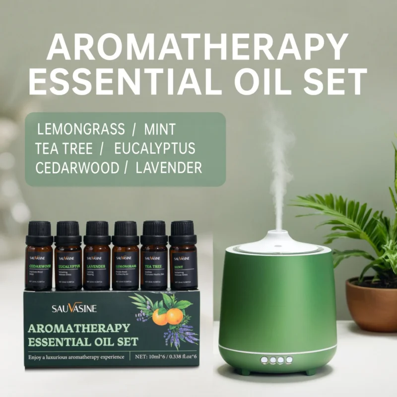 Aromatherapy Essential Oil Set - 6 x 10ml Pure Natural Scents for Diffuser, Humidifier, and Candle Making