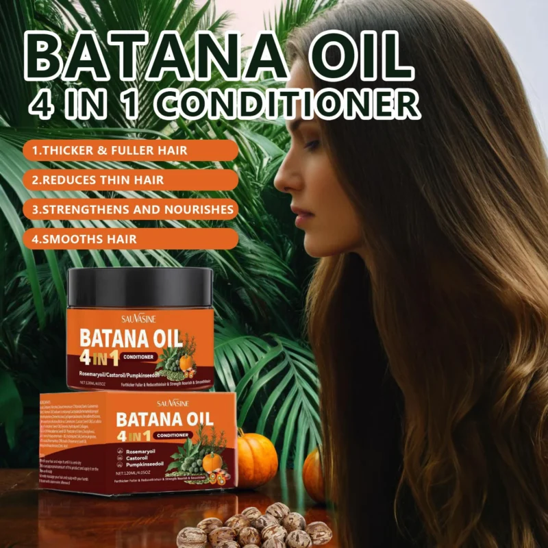 Batana Oil 4-in-1 Conditioner Hair Growth Treatment for Thicker Fuller Hair - Enriched with Rosemary & Castor Oil (120ml)