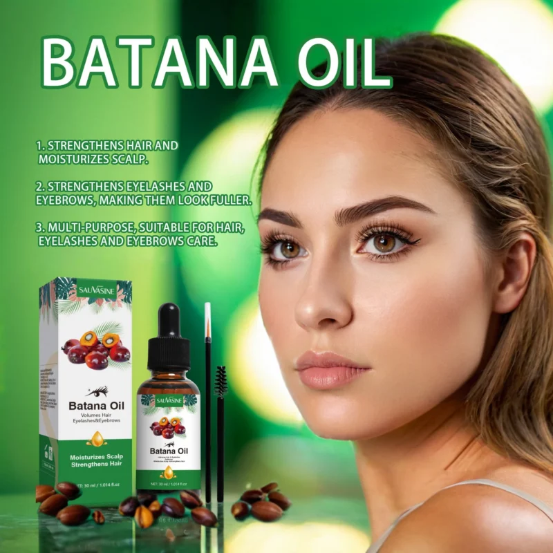 Batana Oil for Eyelashes and Hair Growth - SAUVASINE Natural Scalp Treatment & Lash Enhancer (30ml)