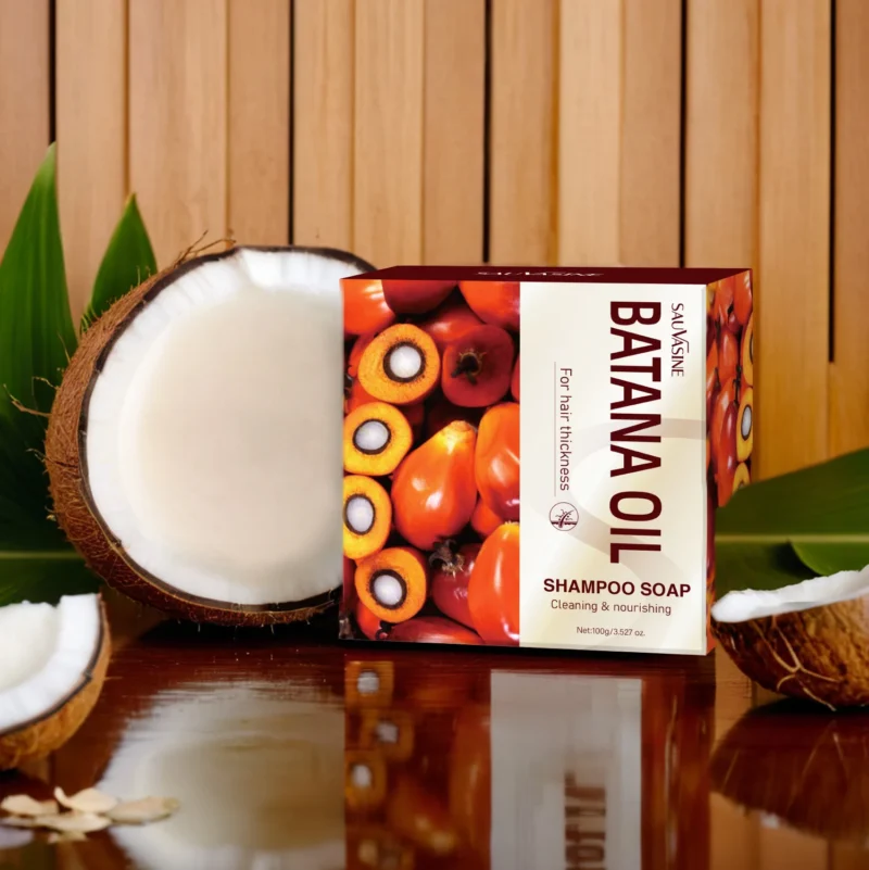 Batana Shampoo Soap for Hair Growth and Repair, 100g SAUVASINE Natural Batana Oil Hair Strengthening Bar
