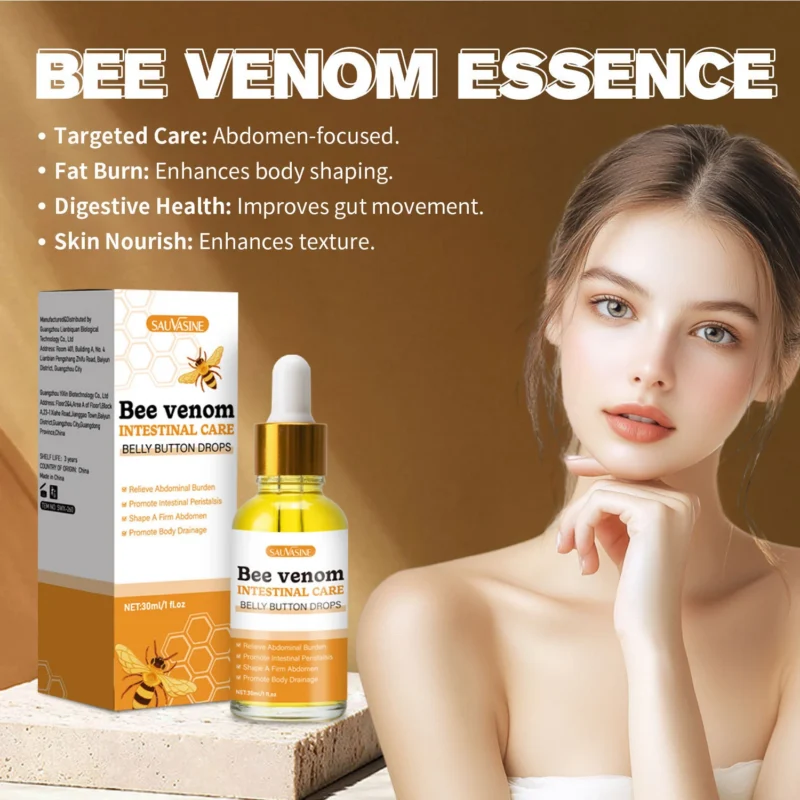Bee Venom Essence Intestinal Care Belly Button Drops for Abdominal Slimming and Skin Firming - 30ml