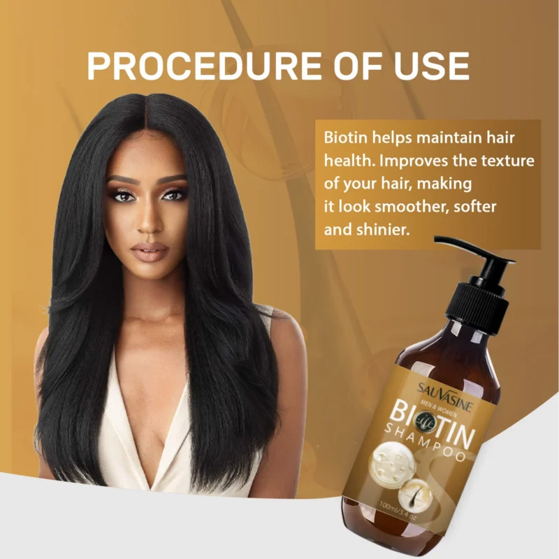 Biotin Shampoo for Hair Growth and Volumizing - Sulfate-Free Scalp Care for Men & Women