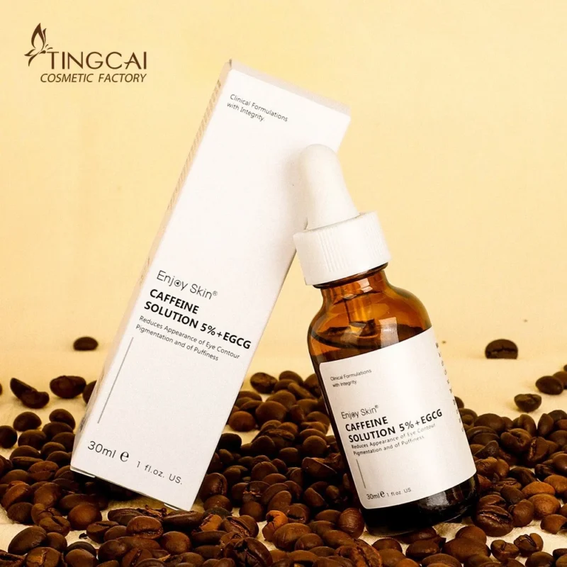 Tingcai Caffeine 5% + EGCG Eye Essence, Moisturizing, Reduces Dark Circles & Puffiness