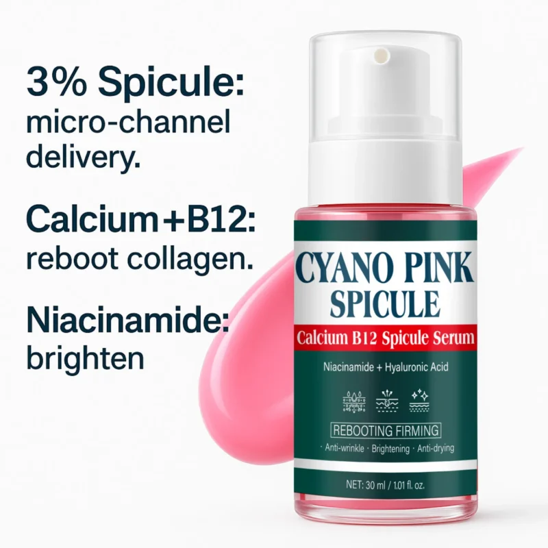 Spicule Serum with Calcium B12 & Niacinamide - Advanced Micro-Needle Firming Essence for Anti-Aging & Brightening - 30ml