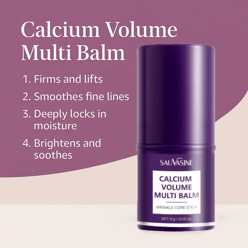 Calcium Multi Balm Stick for Face and Neck Anti-Wrinkle Firming Moisturizer with Collagen & Elastin 6g